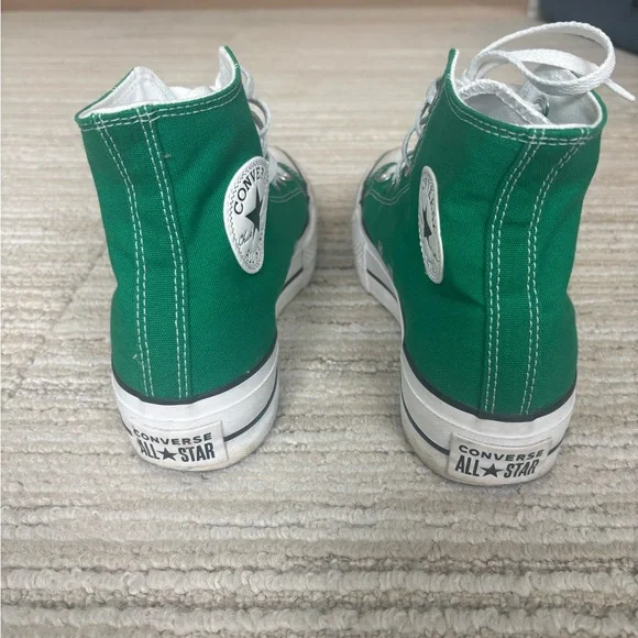 Converse Green and White High-Tops - Picture 4 of 5